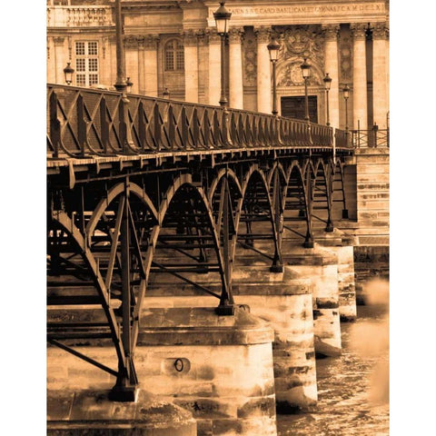 Ponts des Arts - Detail White Modern Wood Framed Art Print by Gilboa, Marina Drasnin