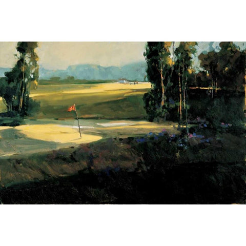 The 1st Tee White Modern Wood Framed Art Print by Goerschner, Ted