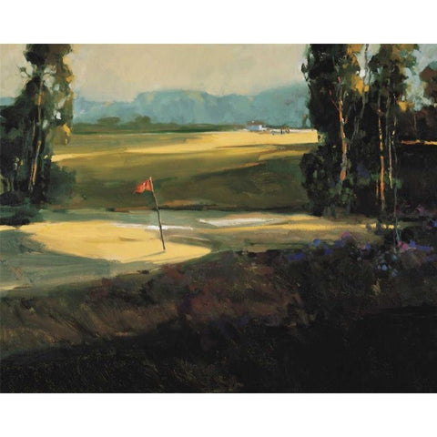 The 1st Tee Black Modern Wood Framed Art Print with Double Matting by Goerschner, Ted