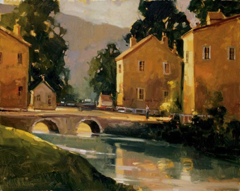 English Morning Black Ornate Wood Framed Art Print with Double Matting by Goerschner, Ted