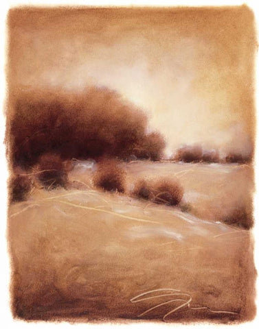 Hill Side IV White Modern Wood Framed Art Print with Double Matting by Hess, Gretchen