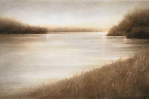 Lost Lagoon Black Ornate Wood Framed Art Print with Double Matting by Hess, Gretchen