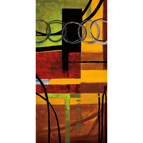 Homespun Black Modern Wood Framed Art Print by Hager, Geoff