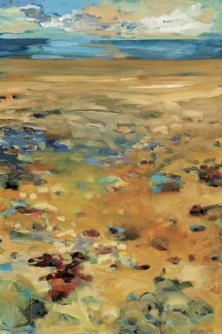 High Point of Summer White Modern Wood Framed Art Print with Double Matting by Harwood, Jennifer