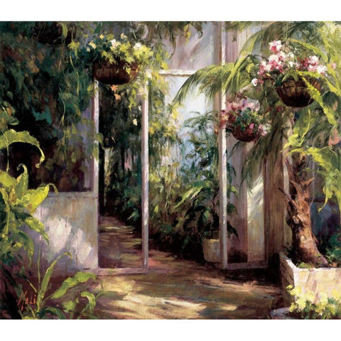 Atriums First Light I Black Modern Wood Framed Art Print with Double Matting by Hali