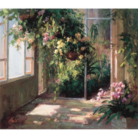 Atriums First Light II White Modern Wood Framed Art Print by Hali