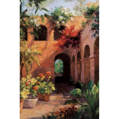 Camino Hermoso II Black Modern Wood Framed Art Print with Double Matting by Hali