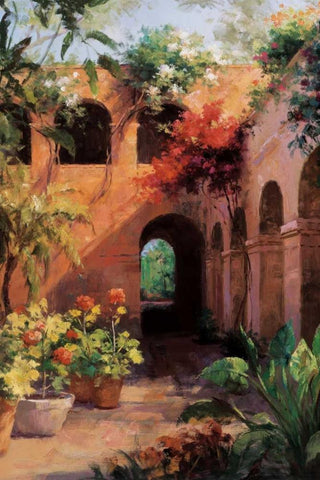 Camino Hermoso II Black Ornate Wood Framed Art Print with Double Matting by Hali