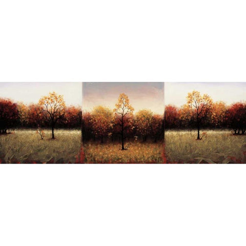 Trois Scenes White Modern Wood Framed Art Print by Hall, Travis