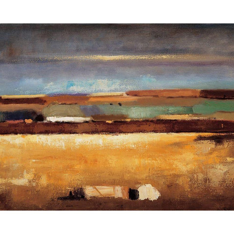 Nightfall White Modern Wood Framed Art Print by Izquierdo, Santiago