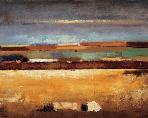 Nightfall White Modern Wood Framed Art Print with Double Matting by Izquierdo, Santiago