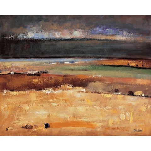 Stormy Day White Modern Wood Framed Art Print by Izquierdo, Santiago