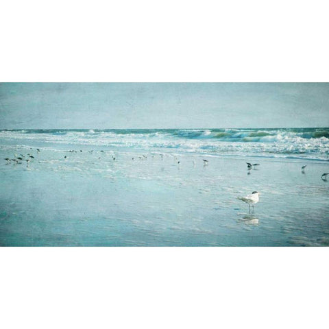 Coastal Breeze White Modern Wood Framed Art Print by Jacks, Heather