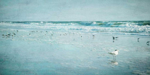 Coastal Breeze White Modern Wood Framed Art Print with Double Matting by Jacks, Heather