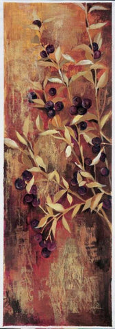 Sienna Berries I Black Ornate Wood Framed Art Print with Double Matting by Jardine, Liz