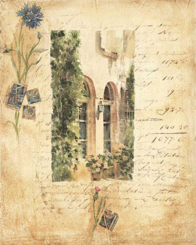 Country Wildflowers I White Modern Wood Framed Art Print with Double Matting by Jardine, Liz