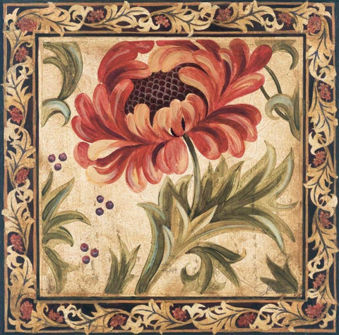 Floral Daydream II White Modern Wood Framed Art Print with Double Matting by Jardine, Liz