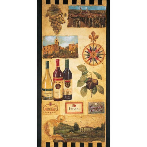 Wine Country I White Modern Wood Framed Art Print by Jardine, Liz