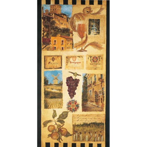 Wine Country II Gold Ornate Wood Framed Art Print with Double Matting by Jardine, Liz