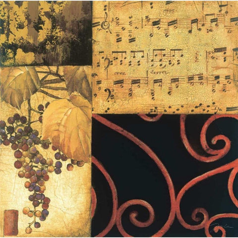 Autumn Waltz I Gold Ornate Wood Framed Art Print with Double Matting by Jardine, Liz