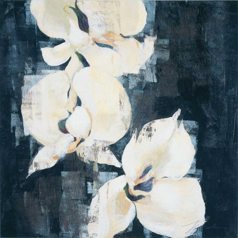 Shadow Orchids II Gold Ornate Wood Framed Art Print with Double Matting by Jardine, Liz