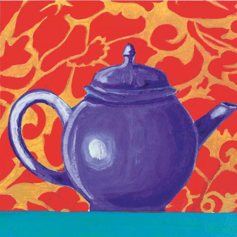 Tempest in a Teapot I White Modern Wood Framed Art Print by Jardine, Liz