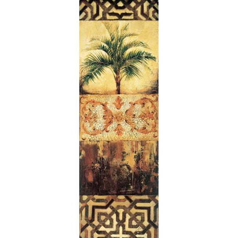 Palm Manuscripts I White Modern Wood Framed Art Print by Jardine, Liz