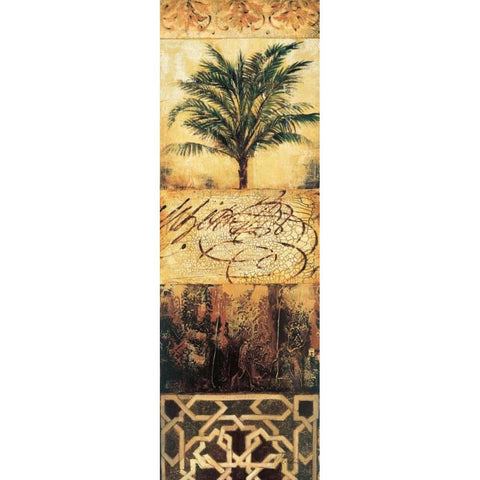 Palm Manuscripts II White Modern Wood Framed Art Print by Jardine, Liz