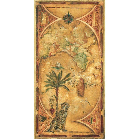 East Indies Gold Ornate Wood Framed Art Print with Double Matting by Jardine, Liz