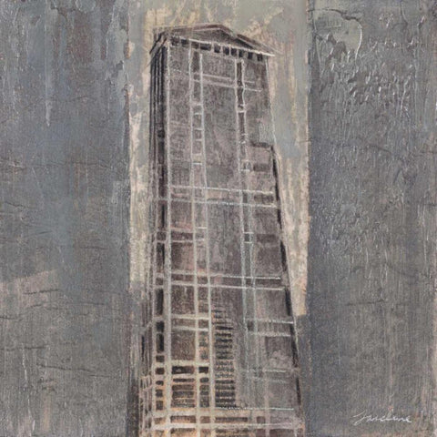 Chicago II Black Ornate Wood Framed Art Print with Double Matting by Jardine, Liz