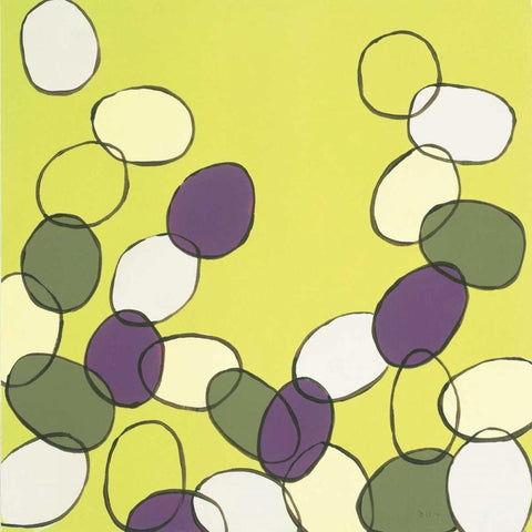 Bubbles White Modern Wood Framed Art Print with Double Matting by Kelly, Clair