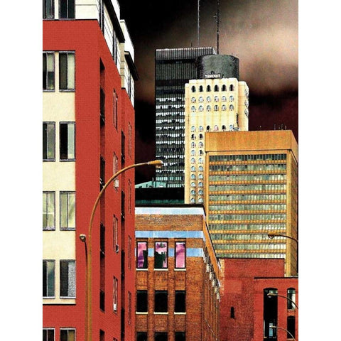 Progressivity Black Modern Wood Framed Art Print with Double Matting by Lieberman , Burney