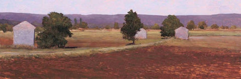 Tarascon White Modern Wood Framed Art Print with Double Matting by Lovelace, Kent