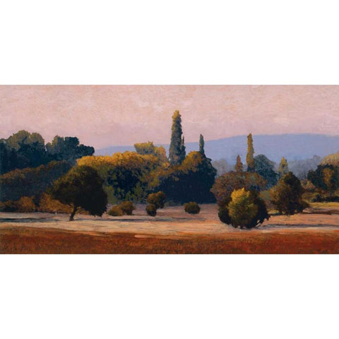 Roussillon Black Modern Wood Framed Art Print with Double Matting by Lovelace, Kent