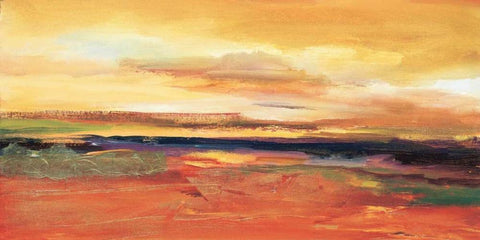 Moment II White Modern Wood Framed Art Print with Double Matting by Lenker, Marlene