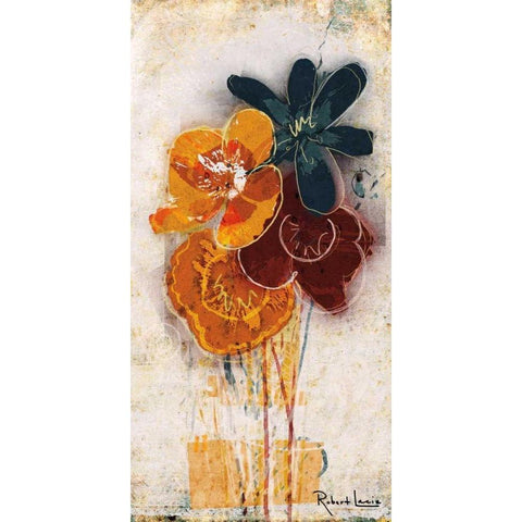 Floral Scents II Black Modern Wood Framed Art Print by Lacie, Robert