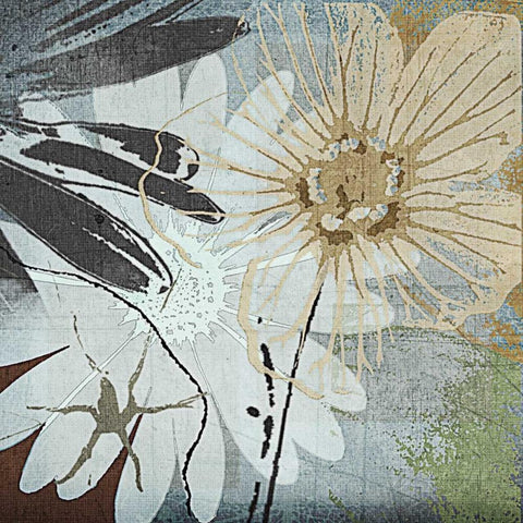 Bouquet DAmour Black Modern Wood Framed Art Print with Double Matting by Lacie, Robert