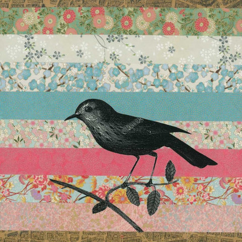 Bookplate III Black Ornate Wood Framed Art Print with Double Matting by Mueller, Andrea