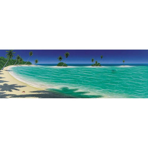 Island Hopping Gold Ornate Wood Framed Art Print with Double Matting by Mackin, Dan