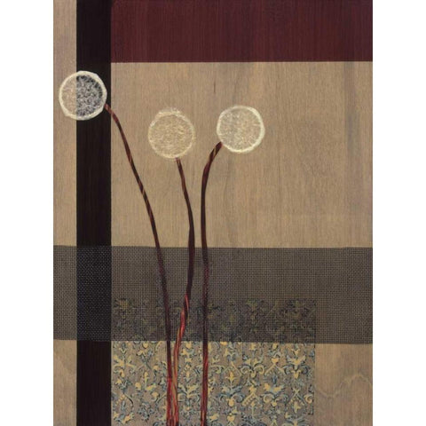 Dandelions II Black Modern Wood Framed Art Print with Double Matting by Miller, Gina