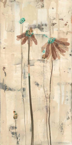 You Blossomed I White Modern Wood Framed Art Print with Double Matting by Miller, Gina