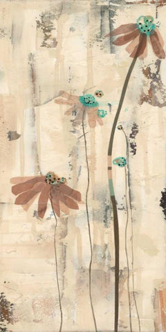 You Blossomed II White Modern Wood Framed Art Print with Double Matting by Miller, Gina