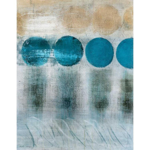Blue Moon I  Black Modern Wood Framed Art Print by McAlpine, Heather