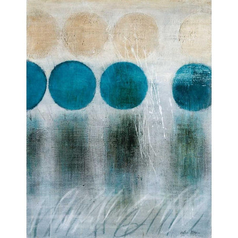 Blue Moon II Black Modern Wood Framed Art Print with Double Matting by McAlpine, Heather