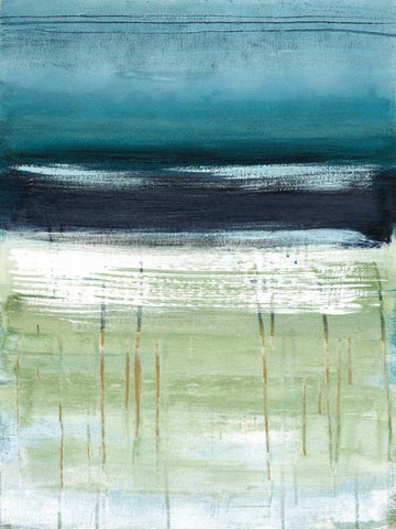 Sea and Sky II Black Ornate Wood Framed Art Print with Double Matting by McAlpine, Heather