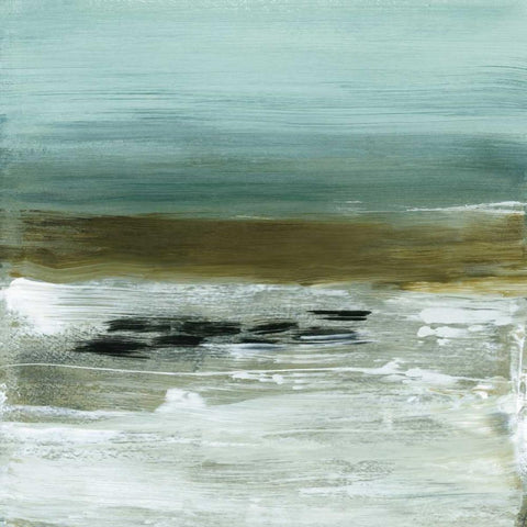 Beach Horizon Gold Ornate Wood Framed Art Print with Double Matting by McAlpine, Heather
