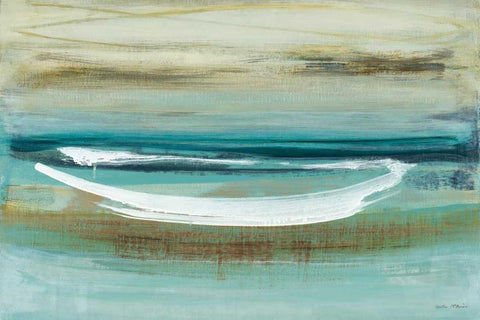 Canoe II White Modern Wood Framed Art Print with Double Matting by McAlpine, Heather