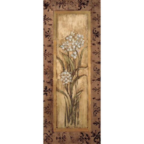 Paperwhites I White Modern Wood Framed Art Print by Mindeli