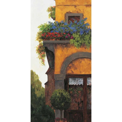 Verona Balcony I Gold Ornate Wood Framed Art Print with Double Matting by Masdeu, Montserrat