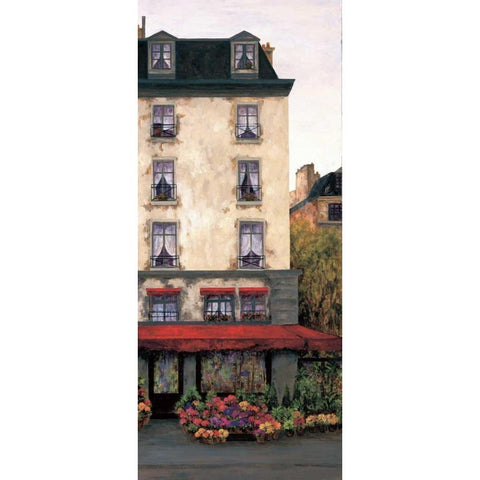 Flowers on the Boulevard II White Modern Wood Framed Art Print by Masdeu, Montserrat